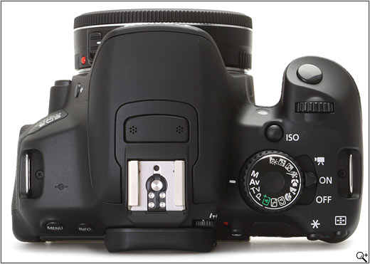 Canon 650D: верхняя часть камеры